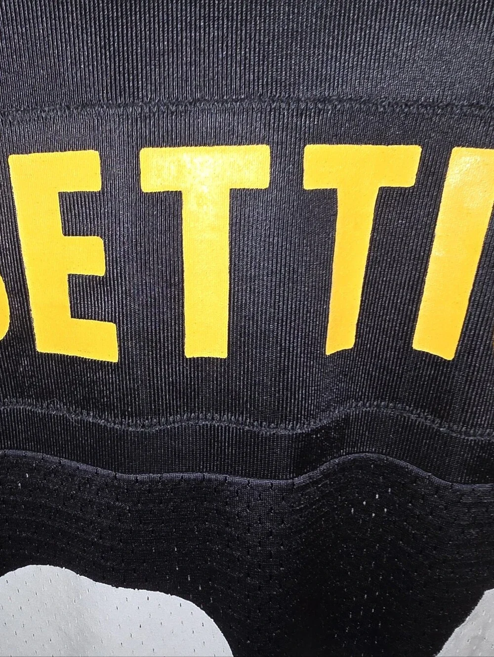 Nike Black and Yellow Men's Football Jersey #36 Bettis